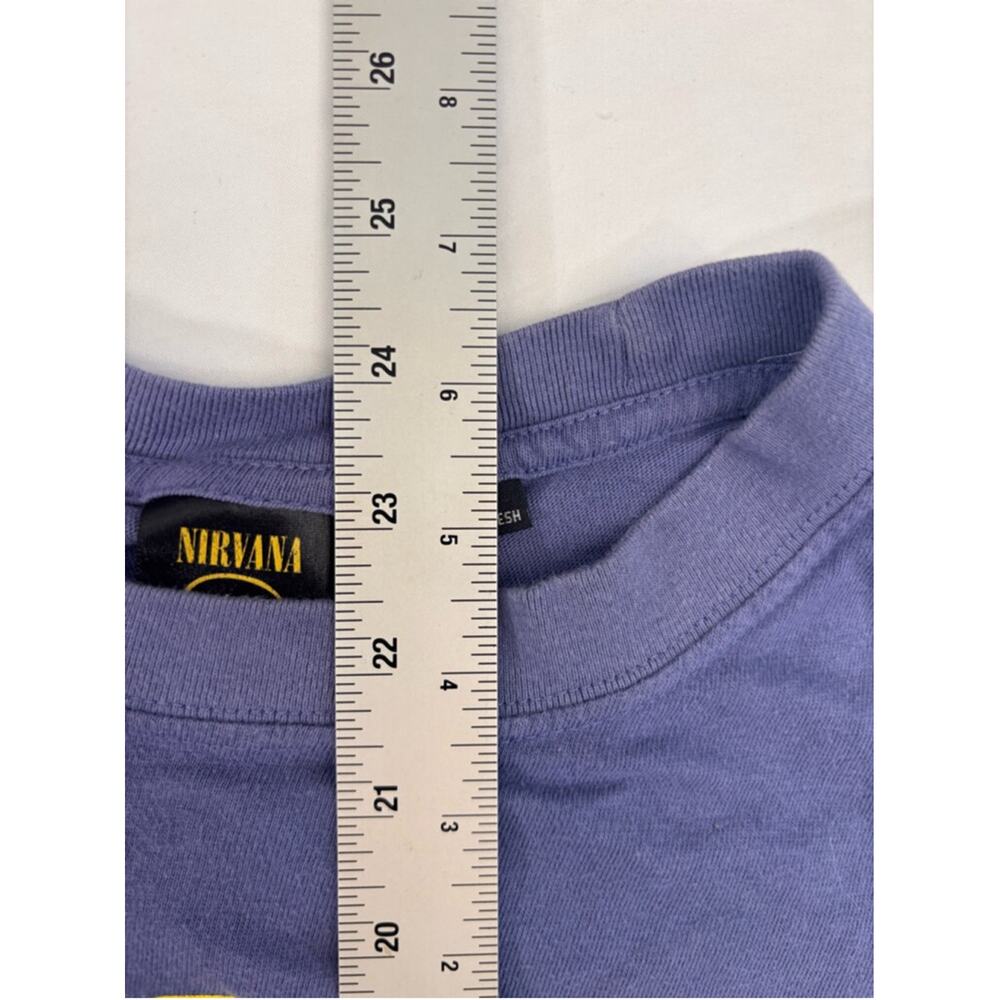 Men's Nirvana Long Sleeve T-shirt Size L Purple - Picture 7 of 14